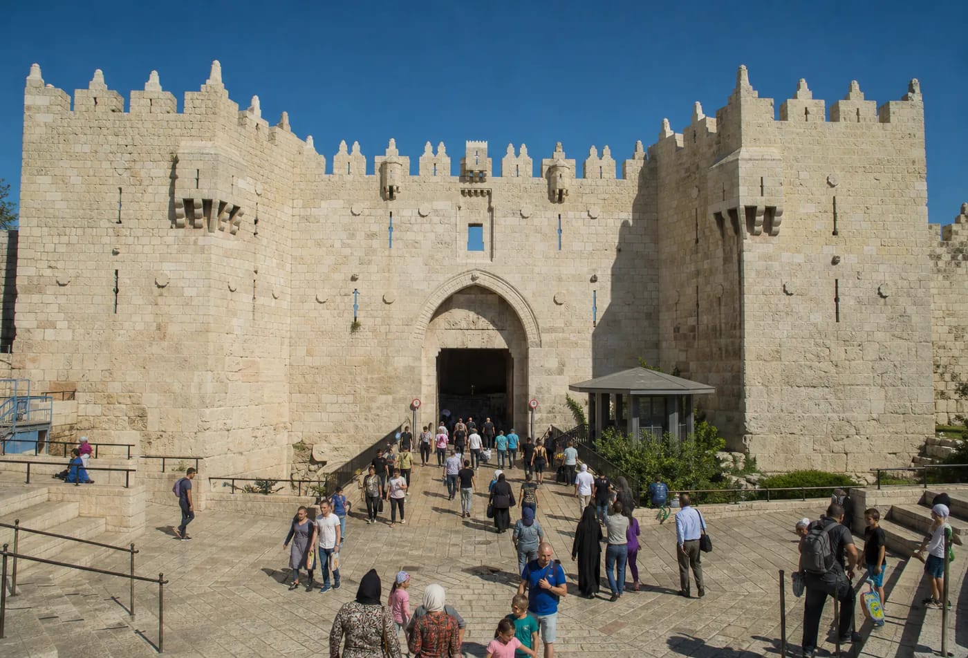 باب العمود في سور البلدة القديمة بالقدس